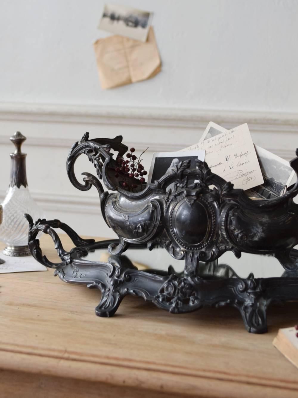 ジャルディニエール×ミラートレイセット.3 フランスアンティーク雑貨