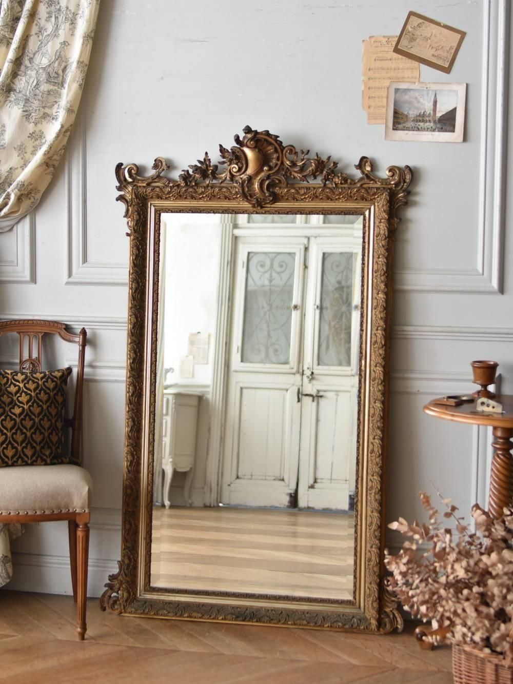 アンティークミラー.L9 フランスアンティーク家具 フレンチミラー 姿見