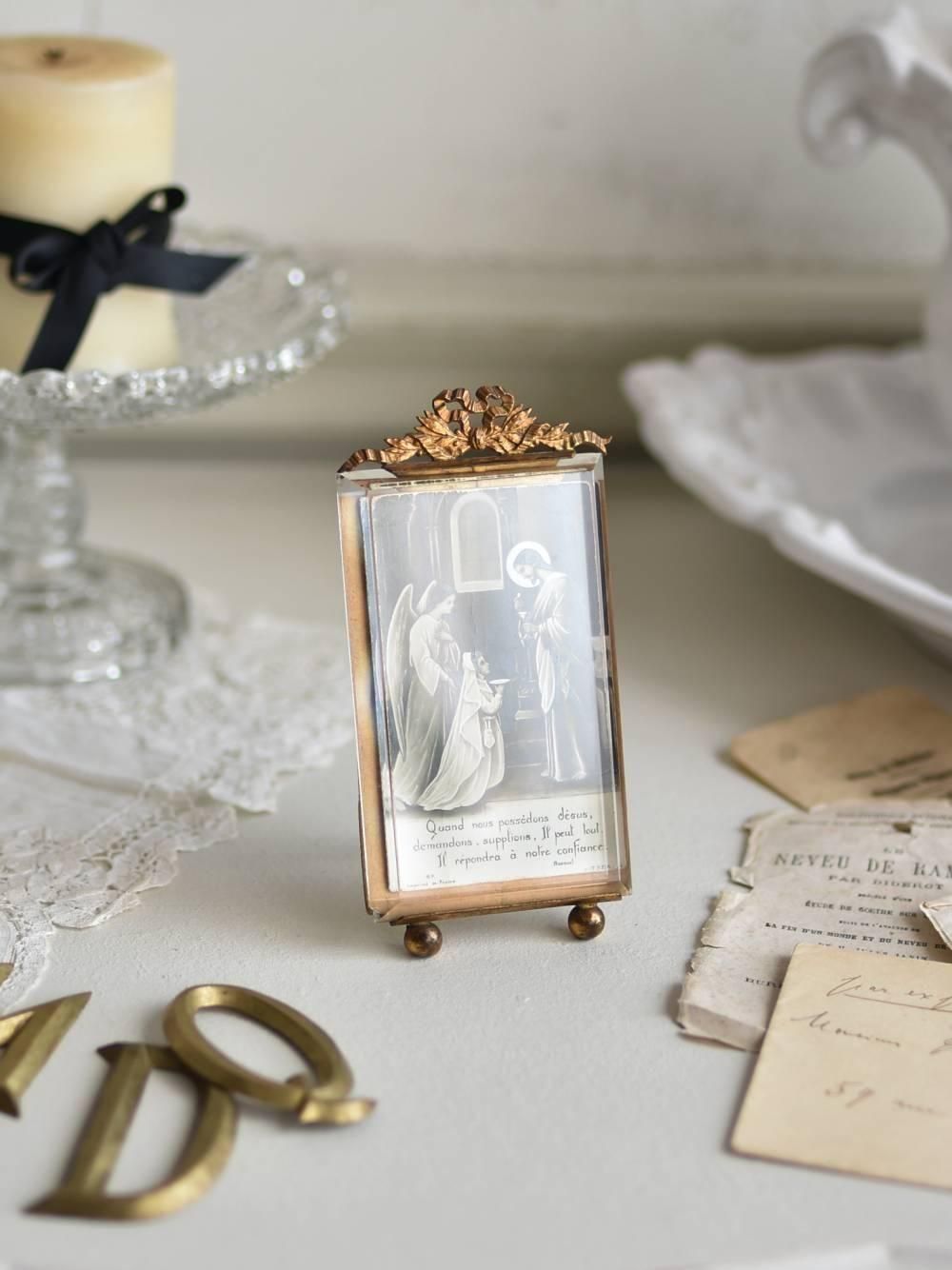 ガラスフォトフレーム.B フランスアンティーク雑貨 写真たて