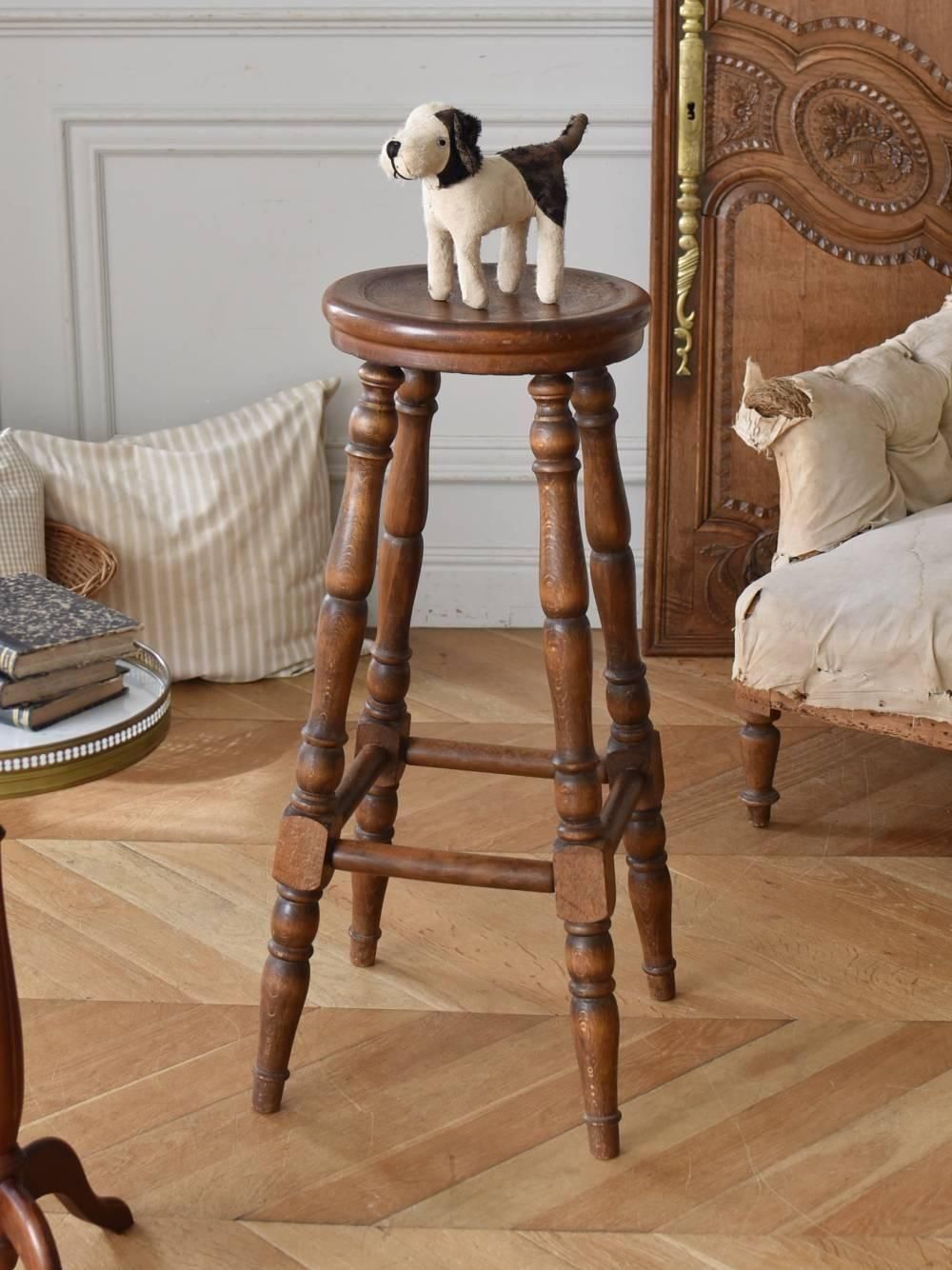 ハイスツール フランスアンティーク家具 アンティークフレンチチェア