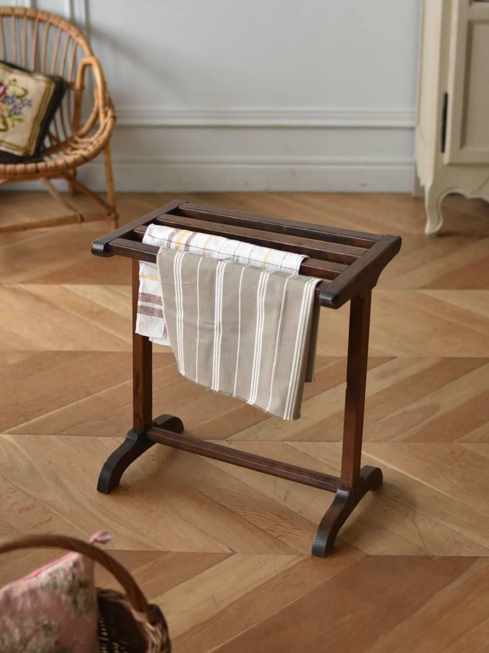 木製タオルスタンド フランスアンティーク家具 タオルハンガー