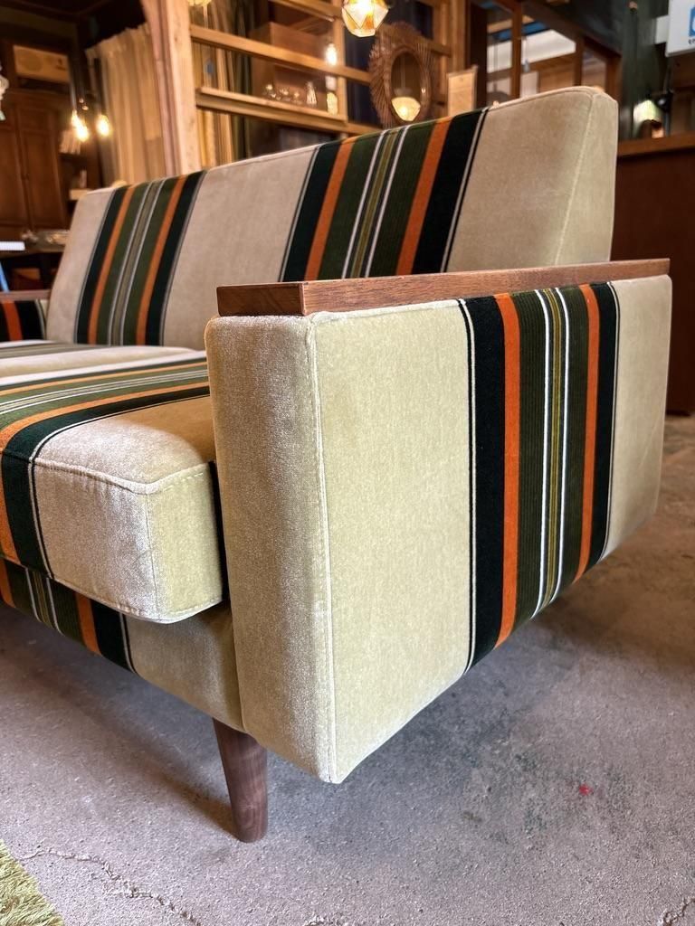 当店限定！昭和レトロストライプソファ レトロ家具、レトロインテリア