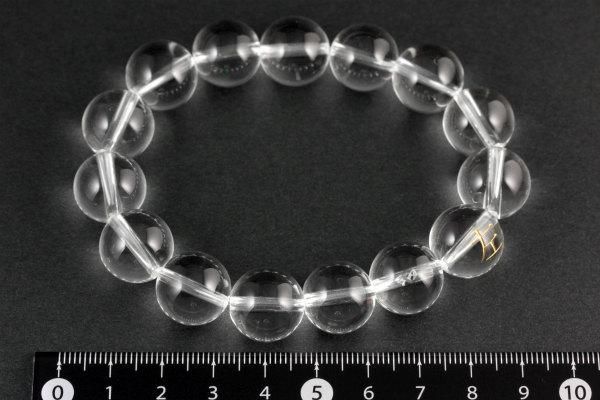 左螺旋水晶14mm玉 ブレスレット｜天然石ブレスレット通販 キラリ石