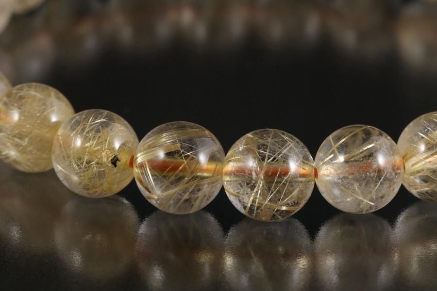 ルチルクォーツ8mm玉 ブレスレット｜天然石 通販キラリ石