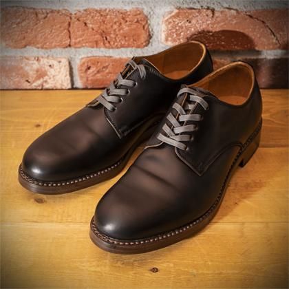 2100 CORDOVAN PLAIN TOE SHOES BLACK コードバンプレーントゥシューズ