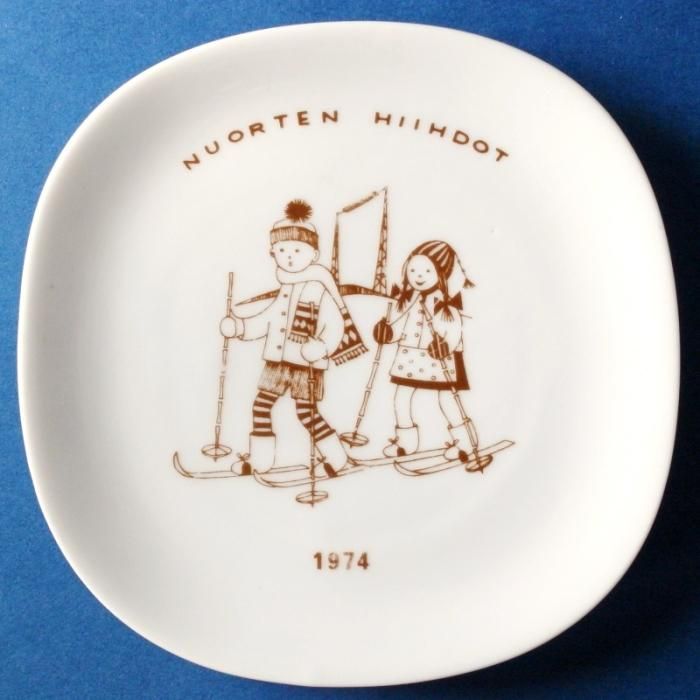 ARABIA/アラビア｜NUORTEN HIIHDOT 1974｜飾り皿｜Raija.Uosikkinen