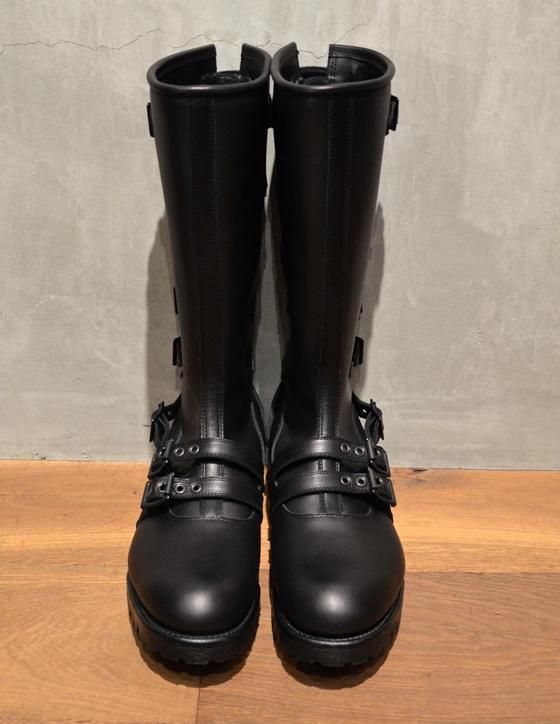 blackmeans - Six Buckle Boots - All Black - birthdeath online store