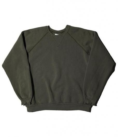 A.PRESSE Vintage Double V Sweatshirt [OLIVE] - Fresh Service