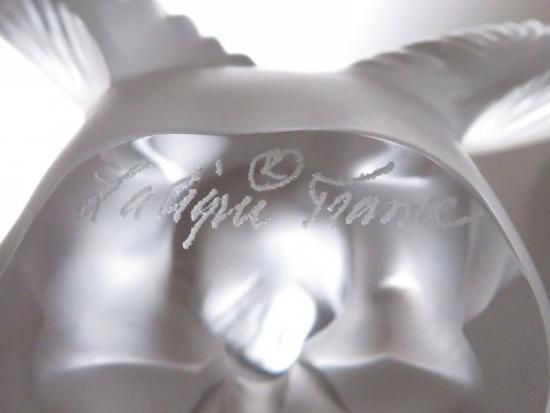 ラリック フィギュリン ○ 天使 笛吹き 子供 クリスタル フロステッド