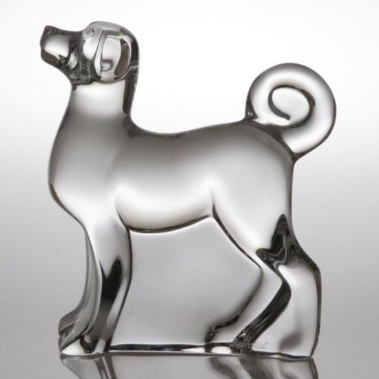 バカラ フィギュリン ○ 犬 イヌ 置物 オーナメント クリスタル 干支