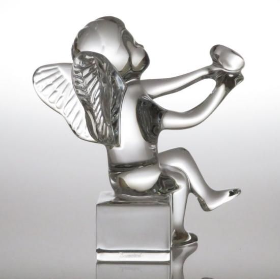 バカラ フィギュリン ○ アンジェロ ハート 置物 エンジェル 天使