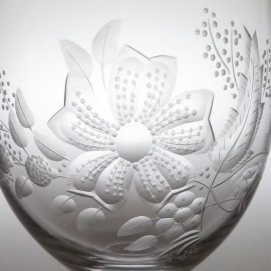 マイセンクリスタル グラス ○ フラワー エングレーヴィング 花柄