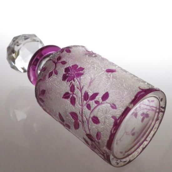 オールド バカラ 香水瓶 ○ エグランチエ パフュームボトル パープル