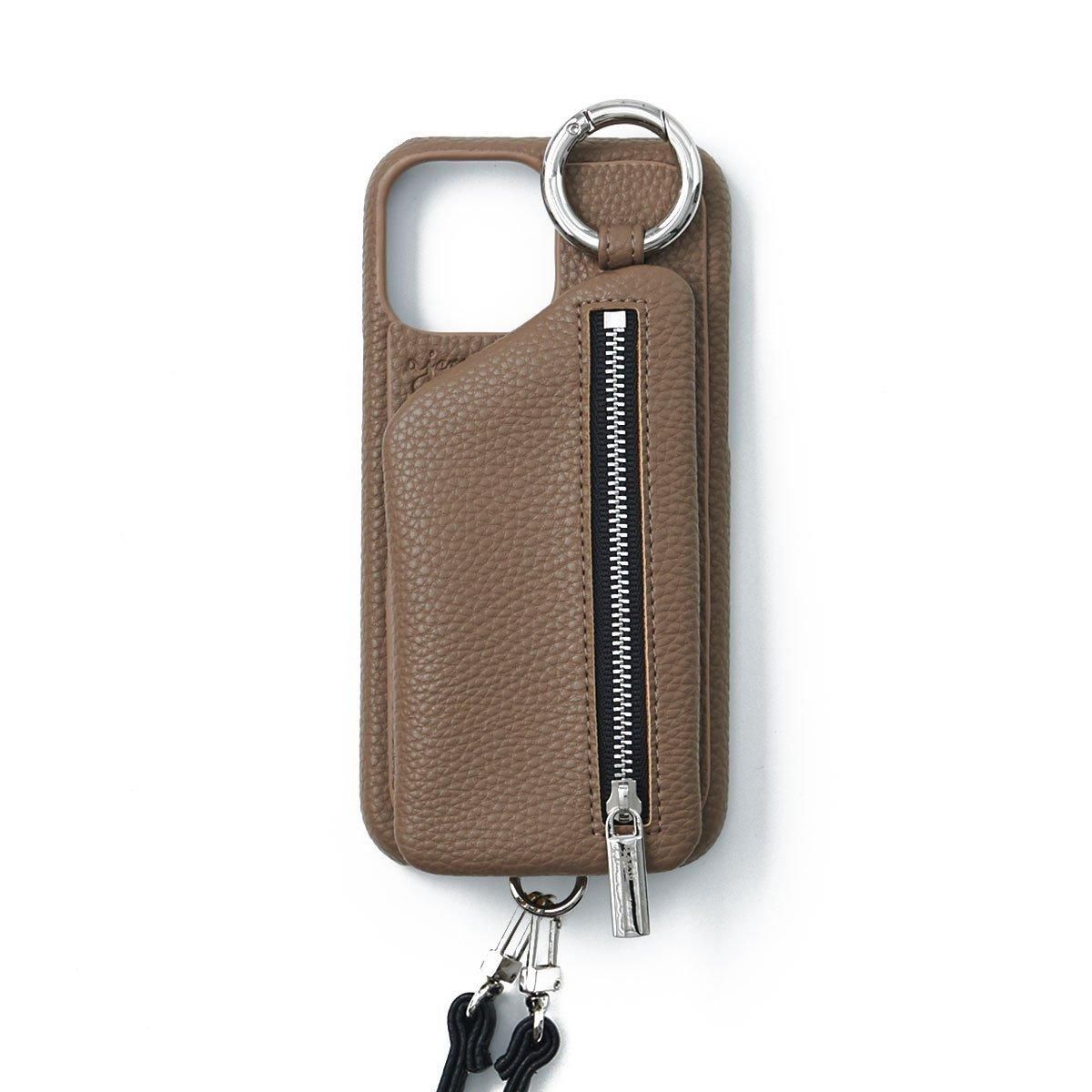 cadenas zipphone case | iPhone14ProMax / brown - ajew