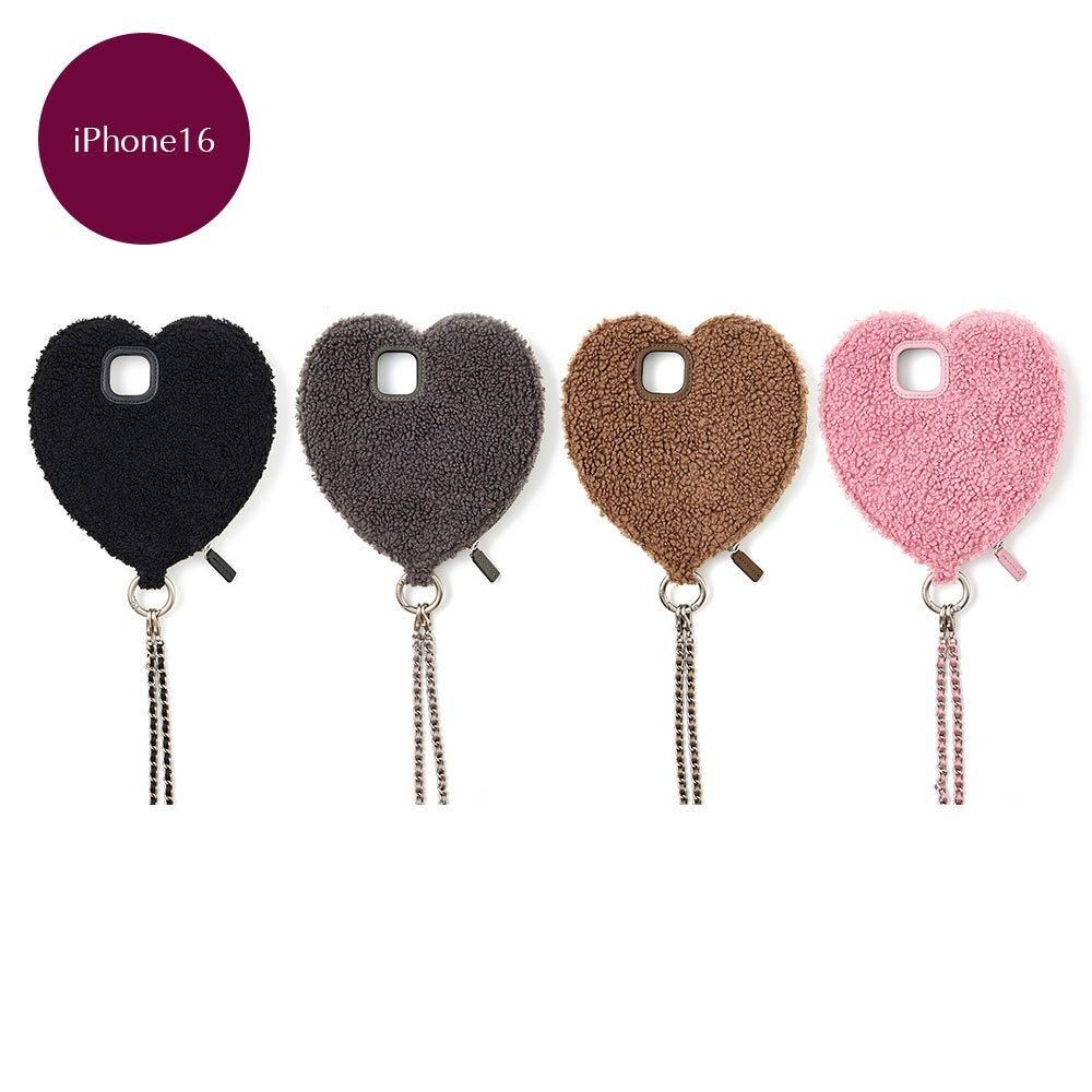 fluffy dress HEART | iPhone16 / pink - ajew