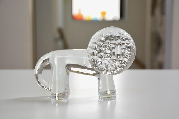 コスタボダKOSTABODA/BertilVallien/Zooガラスライオンオブジェ/置物L