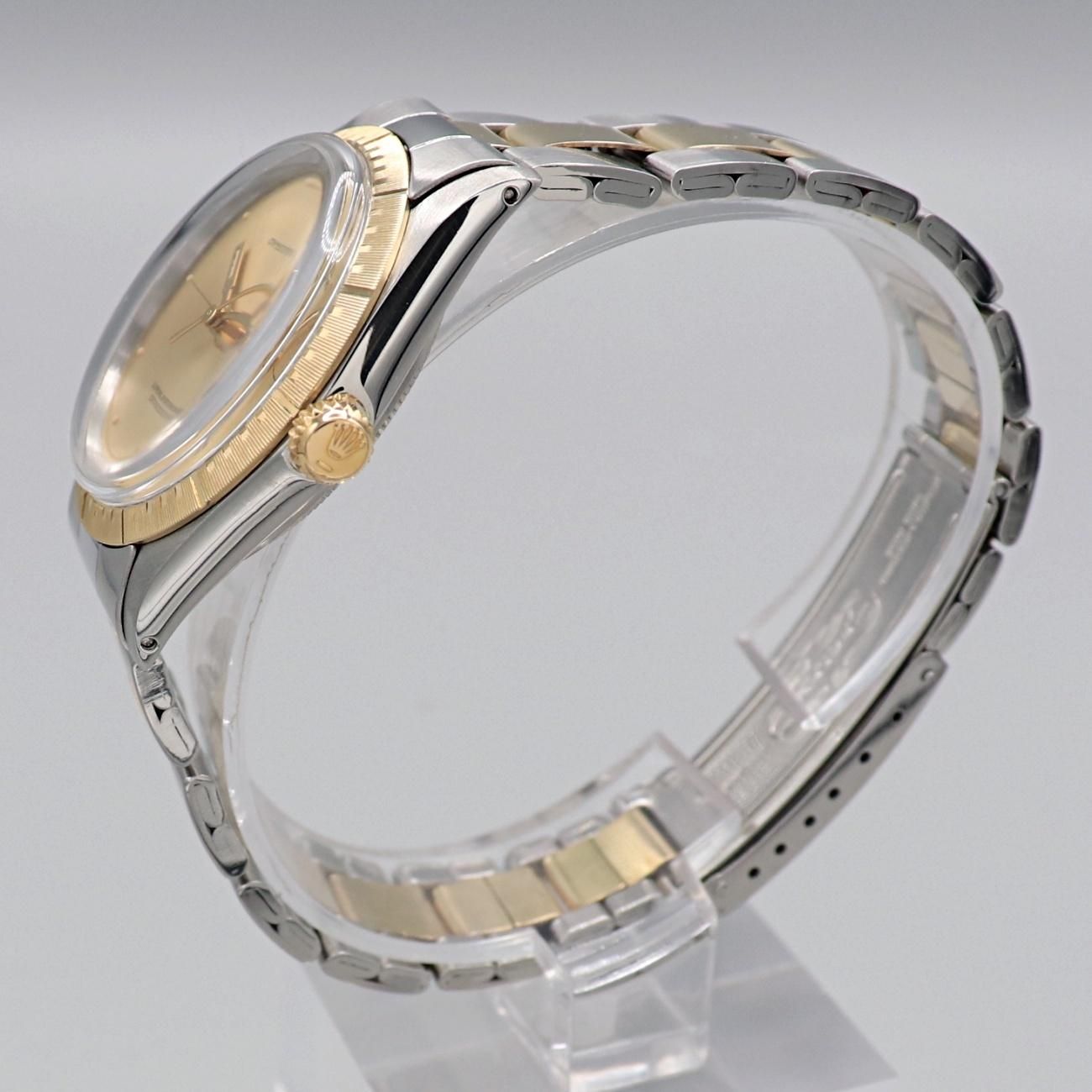 1967年 レアモデル ロレックス YGベゼル クロス ドット オイスター