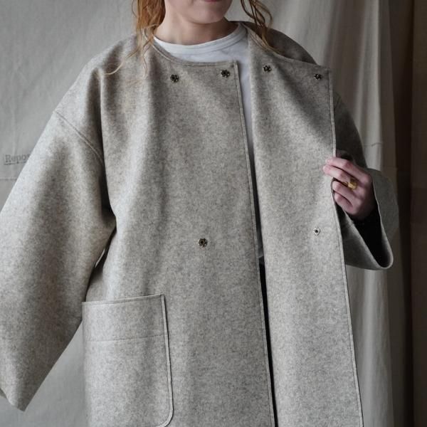 MITTAN】CT-50 圧縮ウールニットコート / 黒