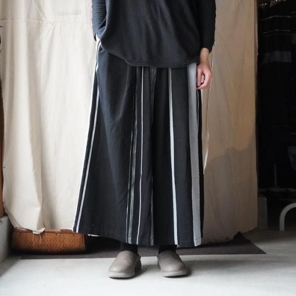tamaki niime】コットン ワイドパンツ pocket long