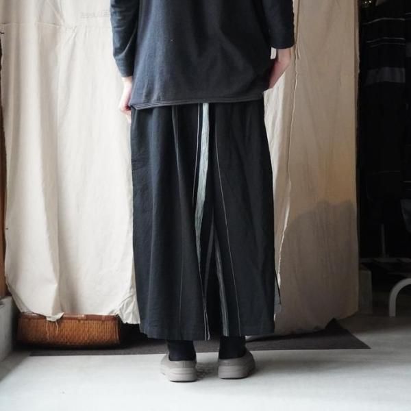 tamaki niime】コットン ワイドパンツ pocket long