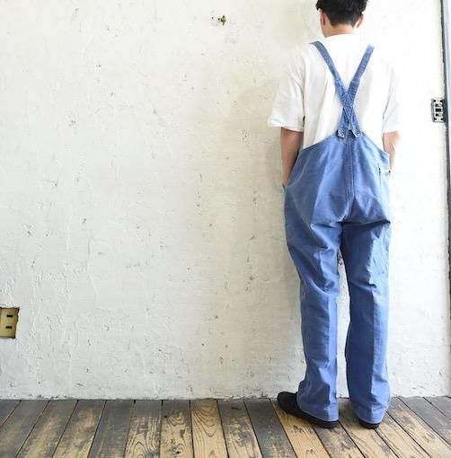 1960's フランス製 Le Mont-St-Michel モールスキン オーバーオール