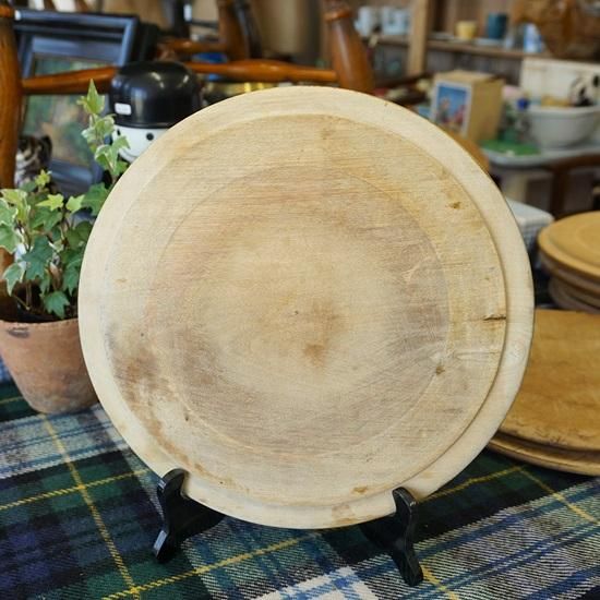 イギリス ヴィンテージ ブレッドボード 木製 直径30cm イギリス