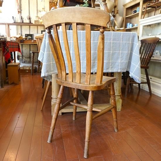 イギリス アンティーク 家具 キッチンチェア 2脚セット 英国 4742e