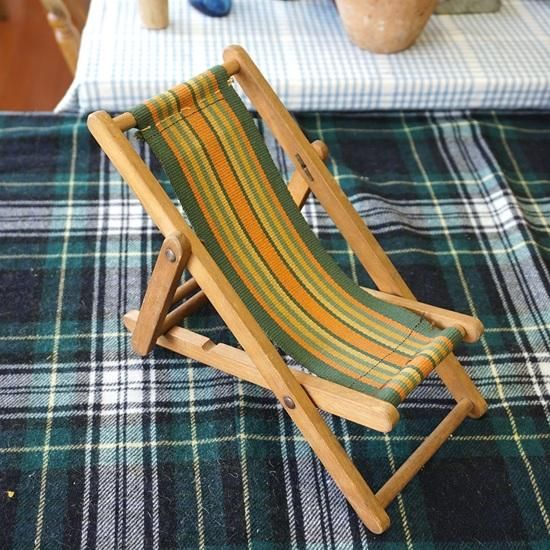 イギリス ヴィンテージ ドールチェア 折り畳み式デッキチェア お人形