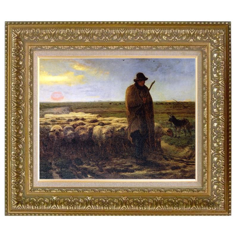 キャンバス油絵専用旅をするサフォーク羊岩山を越えて小さめキャンバス