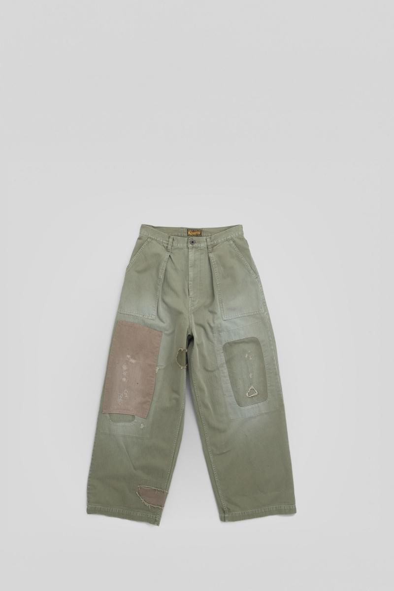 KAPITAL][キャピタル][ヘリンボンファティ－グバギーパンツ