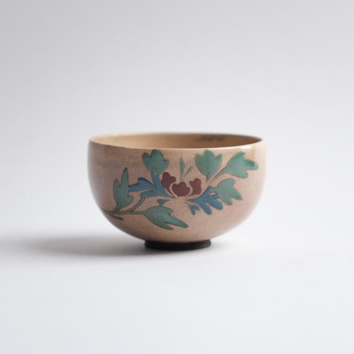 古清水焼色絵茶碗 - わより