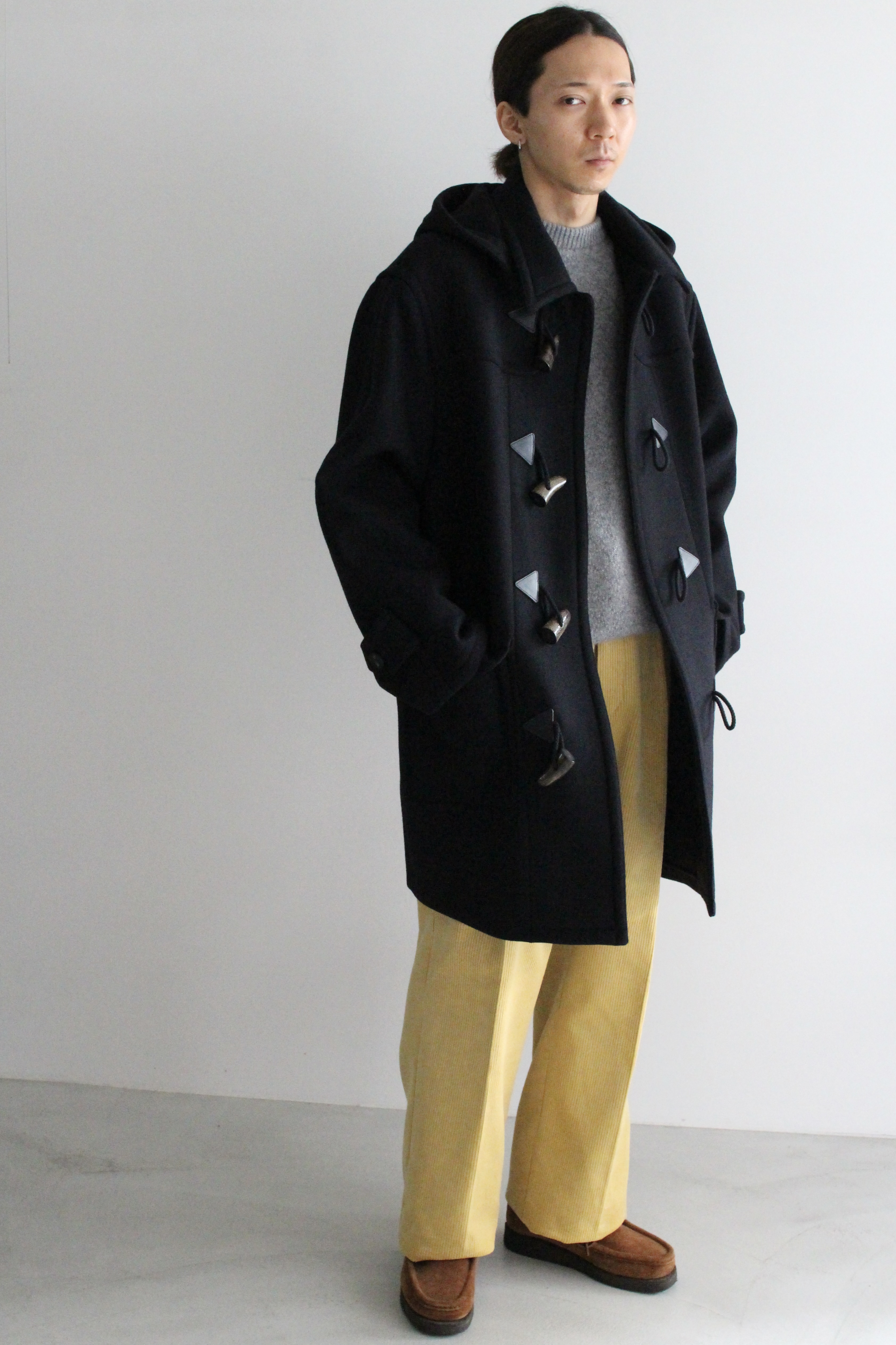 HERILL Blacksheep Duffle Coat - BLACK NAVY - PURAS