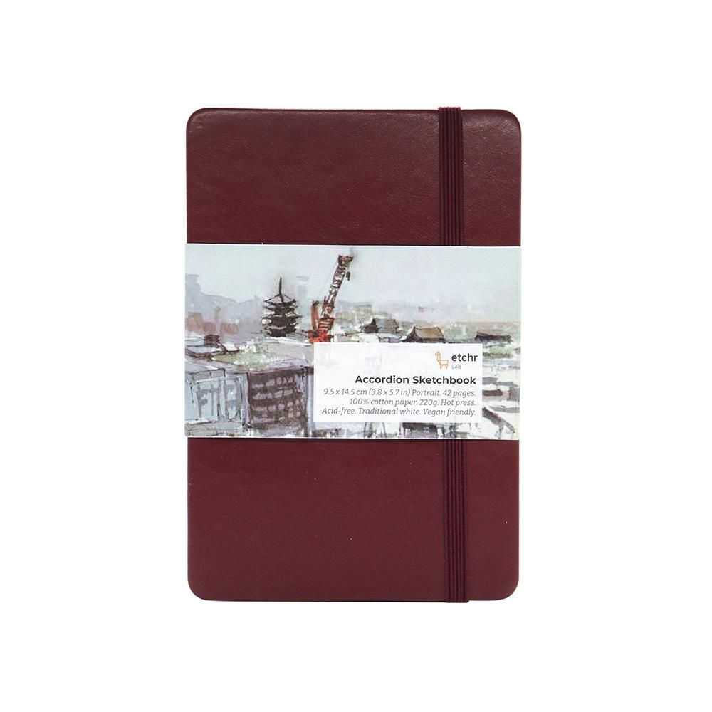 Etchr アコーディオン スケッチブック 細目 S（9.5×14.5cm）
