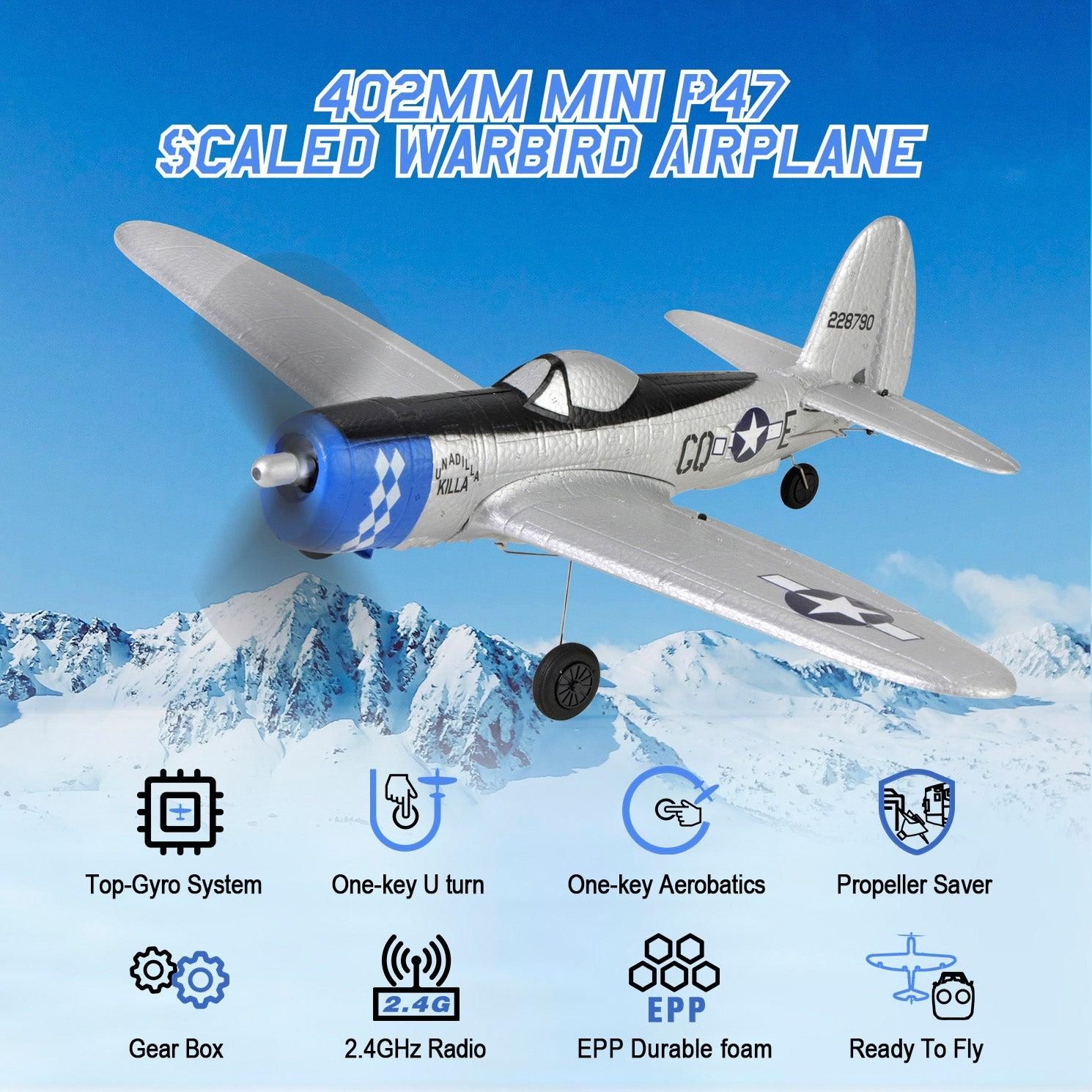 100g未満 RC飛行機 TOP RC Hobby 2.4G Mini P47