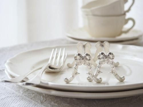 リボンのシルバーカトラリーレスト - アンティーク食器と雑貨のお店