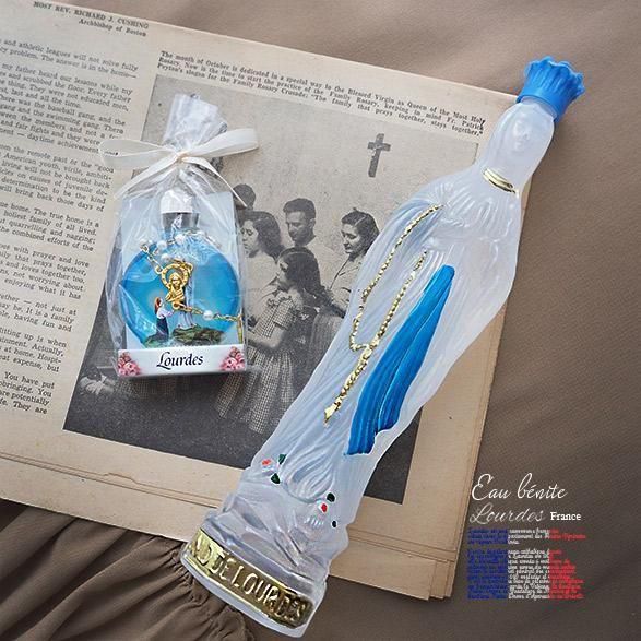 フランス直輸入】フランス ルルドの聖水入り 聖母マリア像ボトル 大型
