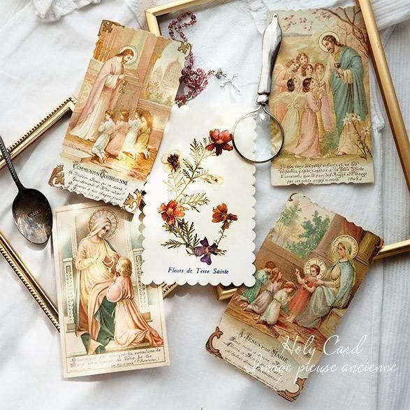 フランス蚤の市買付け 5枚セット】 1930-60年代 教会 ホーリーカード