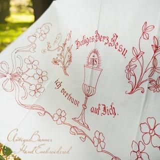 希少】教会用バナー 天使 エンジェル 旗 19世紀 フランスアンティーク