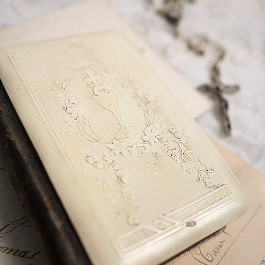 送料無料】チェコ アンティーク セルロイド製本 祈祷書 聖書