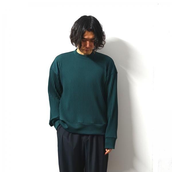 stein(シュタイン)/PLEATED KNIT CREW NECK LS/Green 通販 取り扱い
