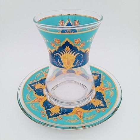 チャイグラスDouble Tulip TB RB（ハンドルなし） - sevinc8 セ