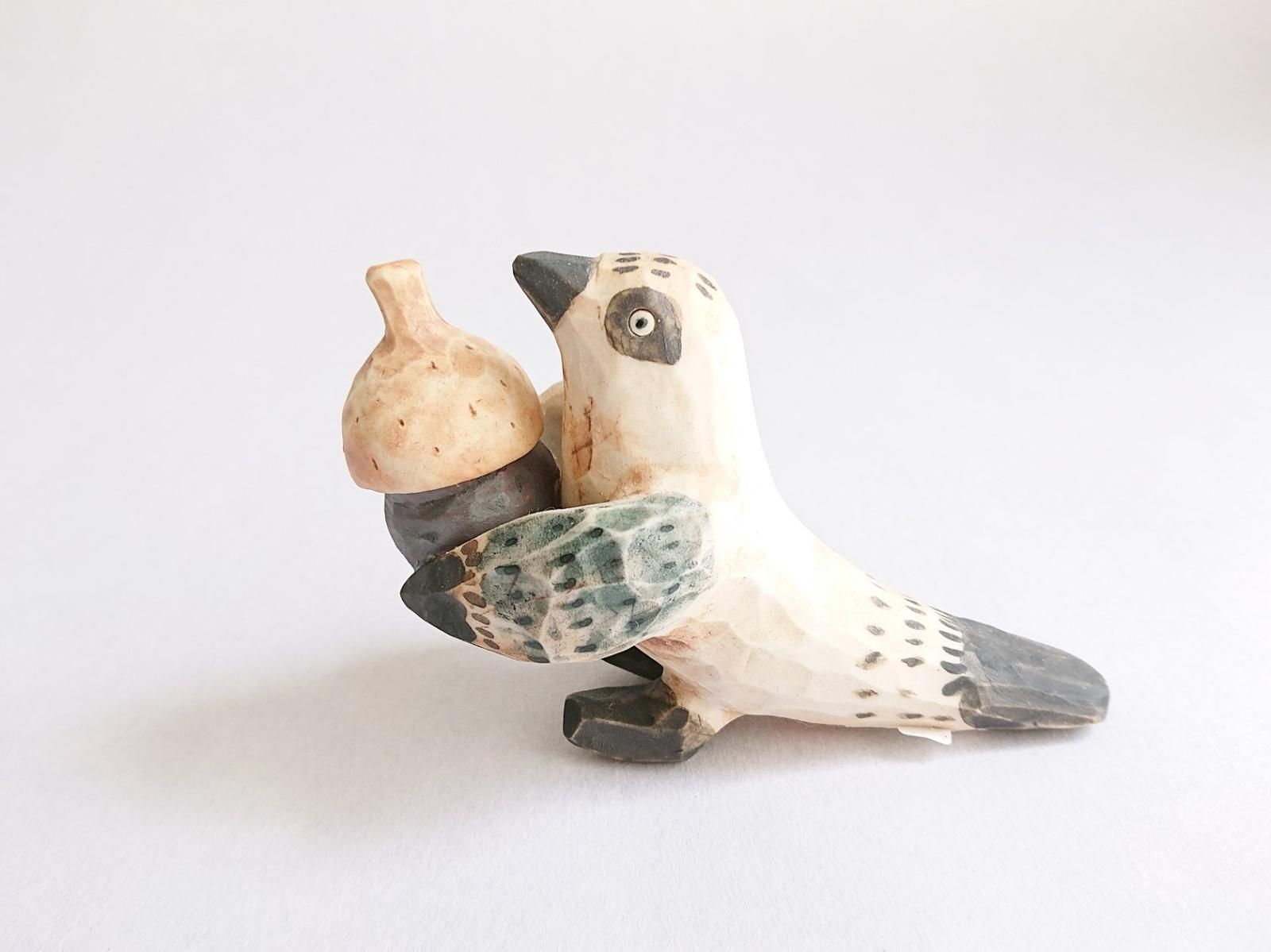 カケスとドングリ - 草舟オンラインショップ（金子佐知恵）| 陶器の