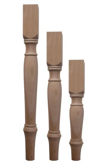 70角 テーブル脚 ろくろデザインA 金具無 単品一本 - 【木の脚ドット