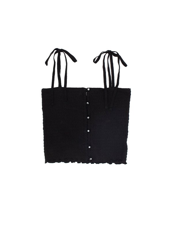 Cotton shirring camisole -コットンシャーリングキャミソール-PHEENY