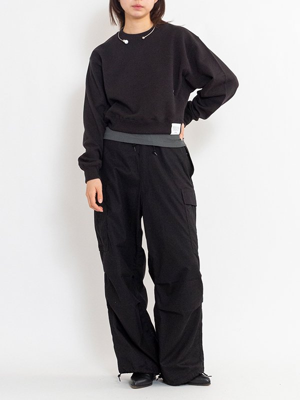 CROPPED SWEAT SHIRT-クロップドスウェットシャツ-HYKE（ハイク