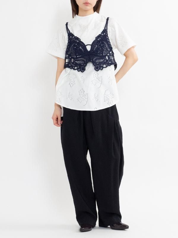 Cording Embroidery Vest-コーディングエンブロイダリーベスト-Mame