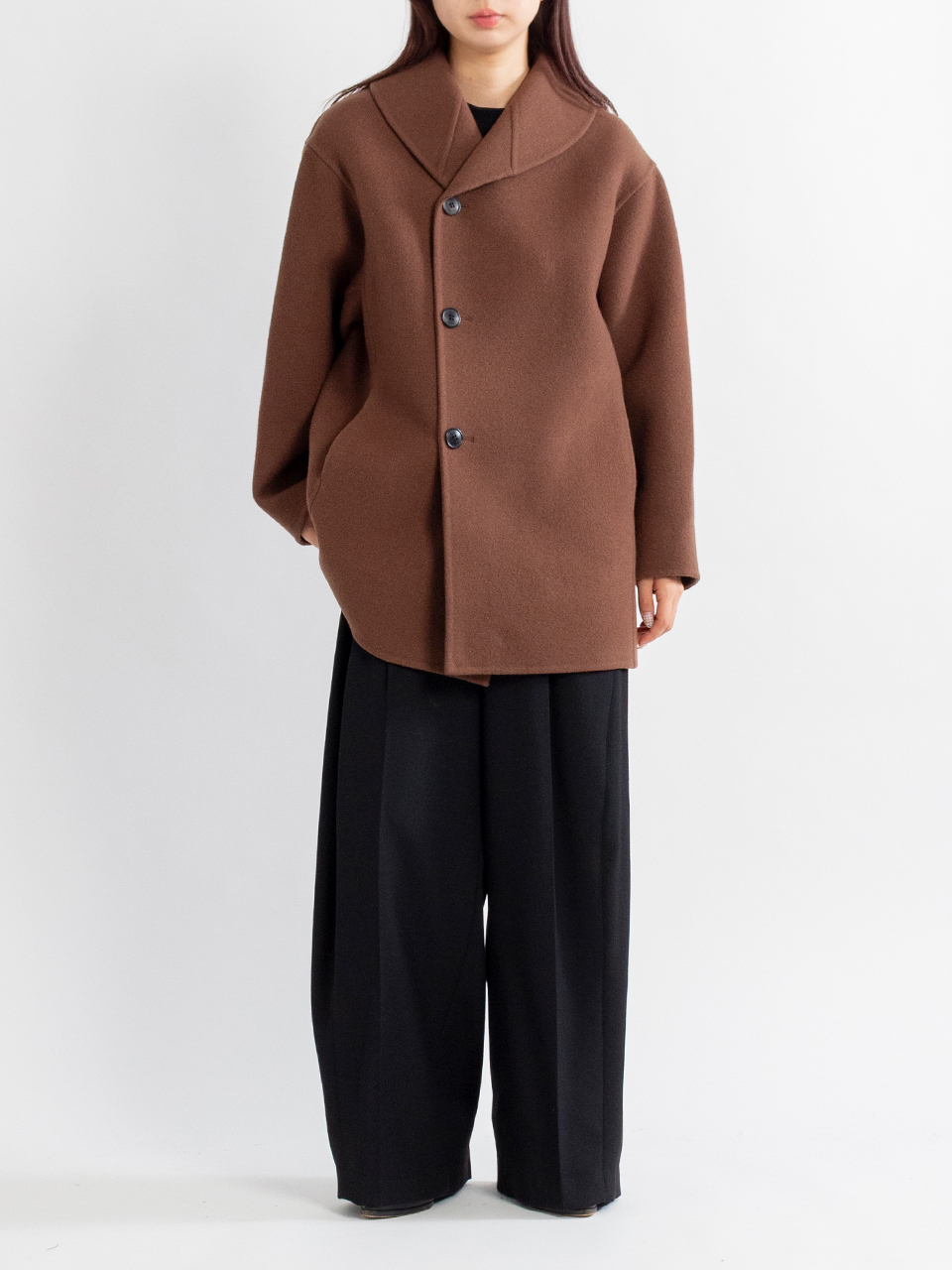 DOUBLE FACE SHAWL COLLAR COAT-ダブルフェイスショールカラーコート