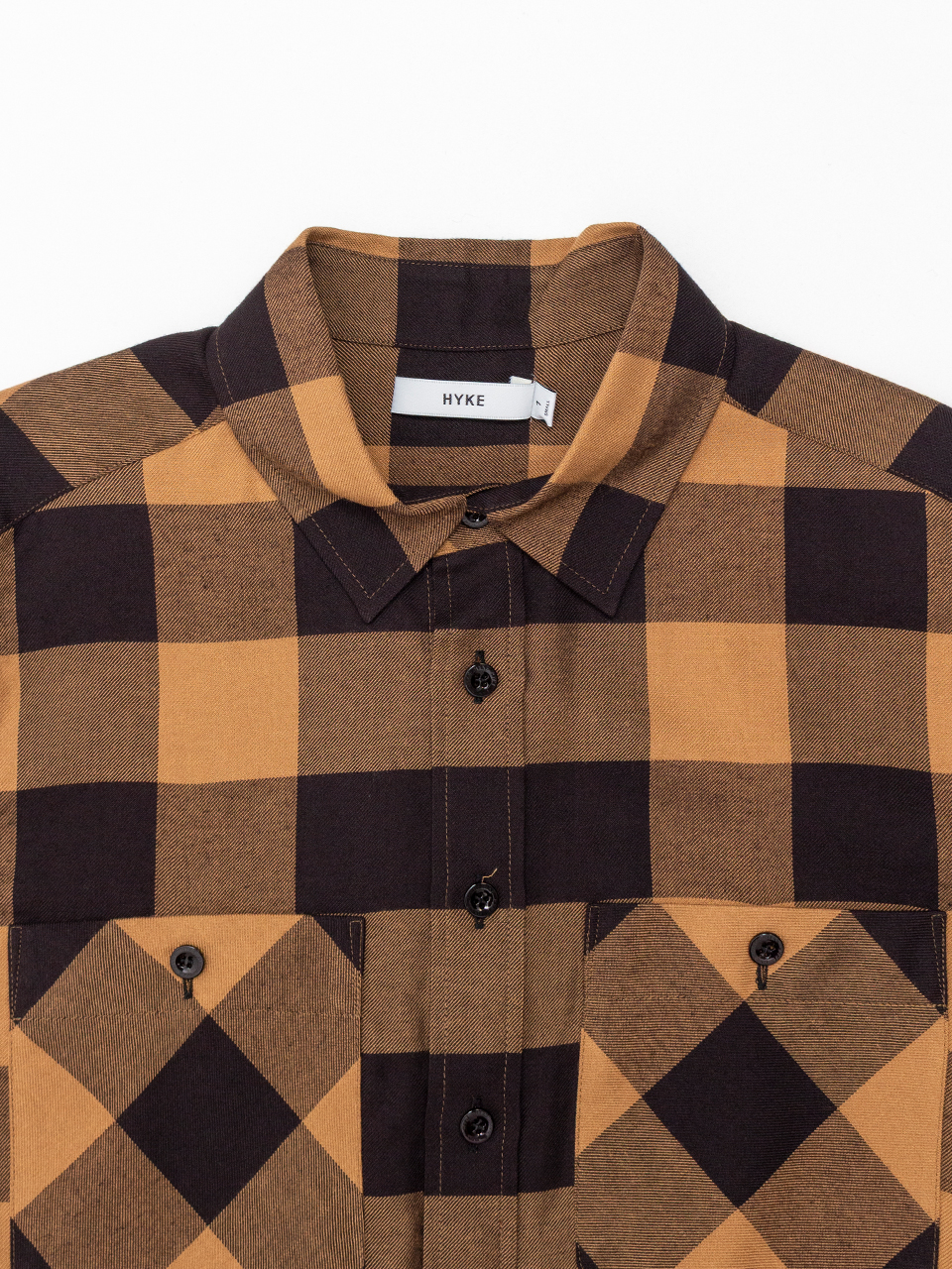 RAYON PLAID SHIRT-レーヨンプレイドシャツ-HYKE（ハイク）通販| st