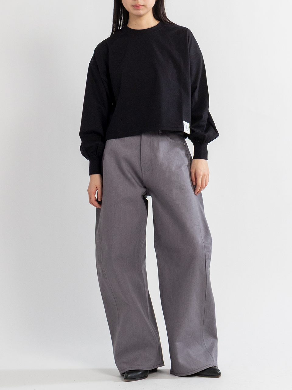 CROPPED LONG-SLV TEE / BIG FIT（6.5OZ）-クロップロングスリーブT