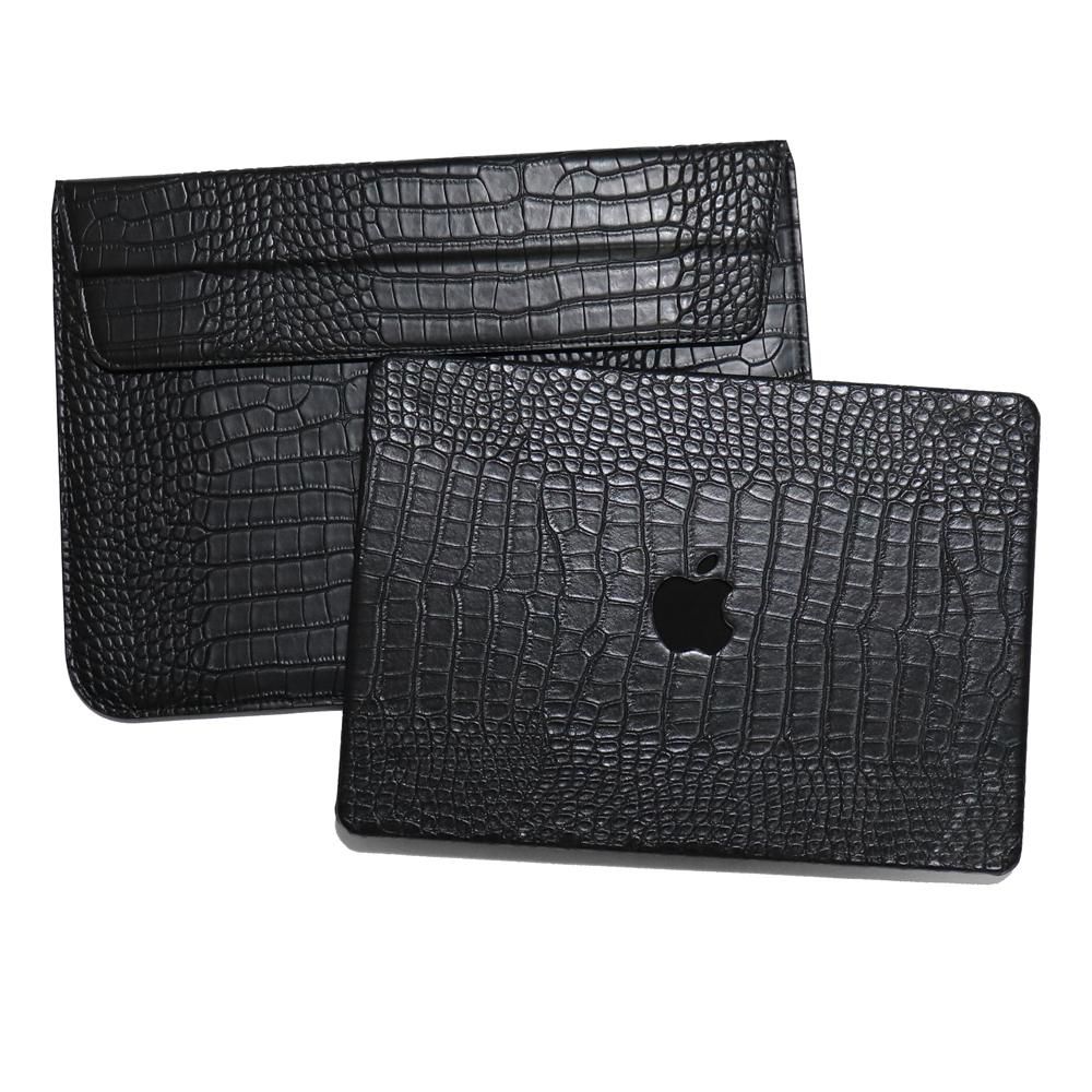 3Piece Set】M4 / M3 / M2 / M1 Macbook Air Crocodile Leather Hard